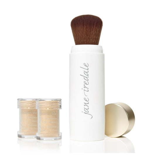 Powder-Me SPF Dry Sunscreen Refillable Brush + 2 x 2,5 g Refills - Golden