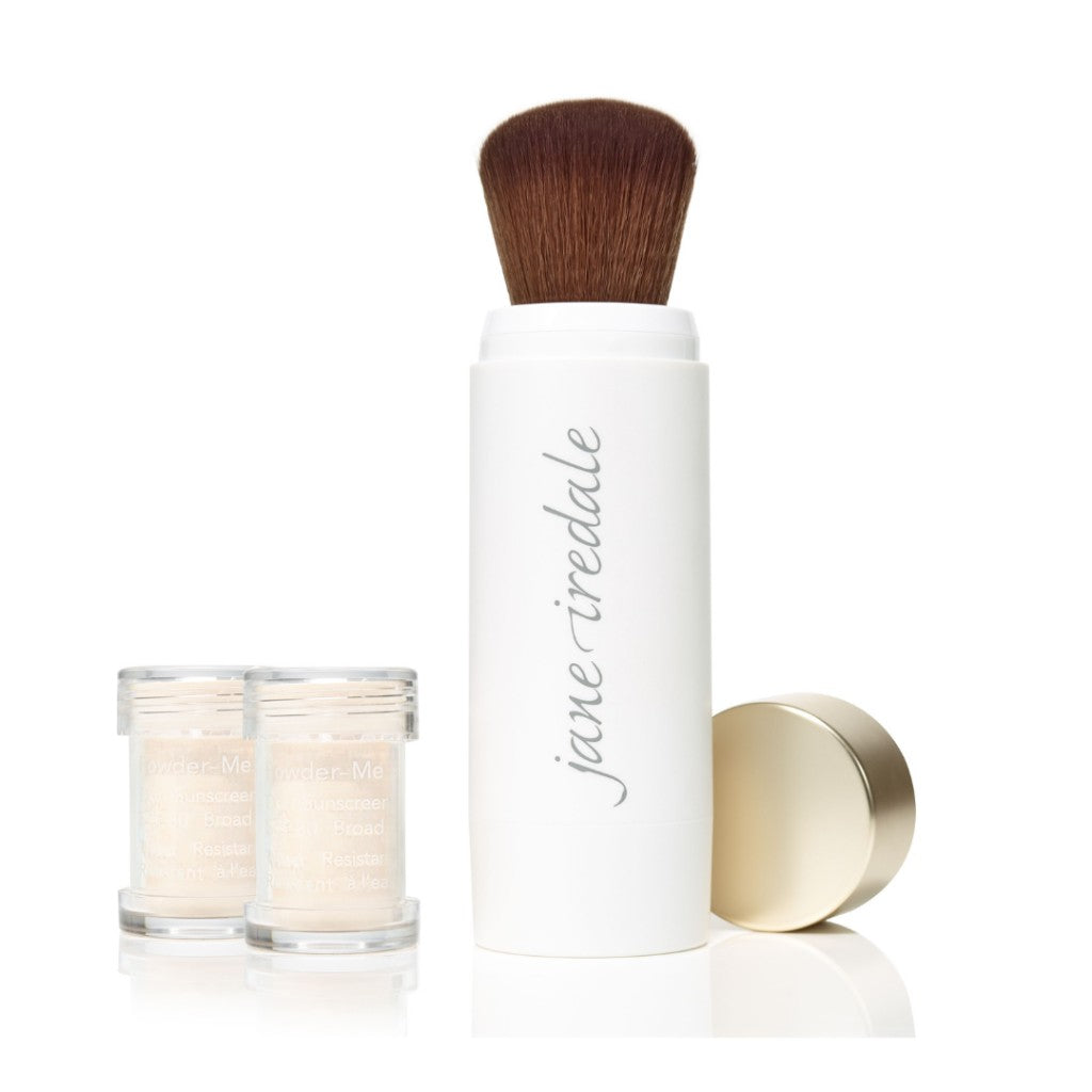 Powder-Me SPF Dry Sunscreen Refillable Brush +2x 2,5g Refills - Translucent
